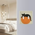 thumbnail image 4 of Yayeee Toggle Light Switch Wall Plate 3-Gang 6.37"x4.48" Decorative Outlet Cover, Black Cat Orange Ball, 4 of 7