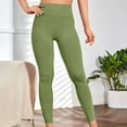 thumbnail image 2 of Kvture Butt Lifting Leggings for Women Stretchy High Waisted Yoga Legging Sexy Tummy Control Seamless Workout Legging Gym Pants Outdoor Tights Army Green M, 2 of 6