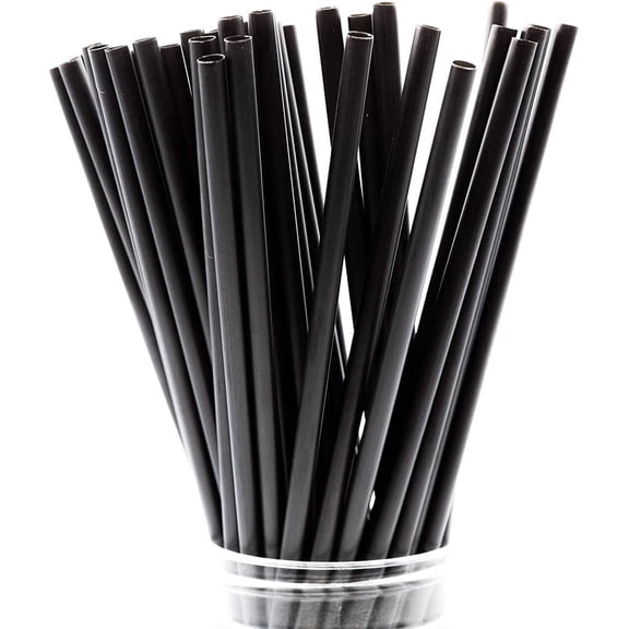 Plastic Drinking Straws, Slim Tall Size, 10" x 0.21", 250 Count