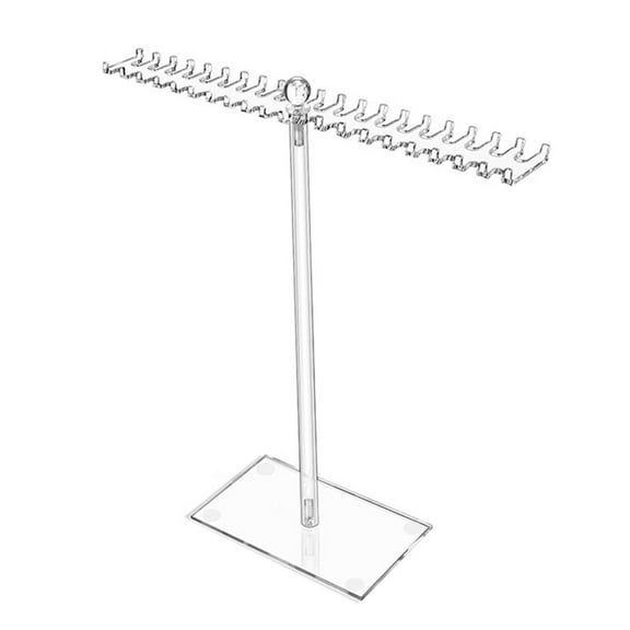 FENOHREFE Acrylic Hanging Necklace Organizers Jewelry Display Stand Clear Necklace Holder Jewelry Showcase for Bracelet Watch