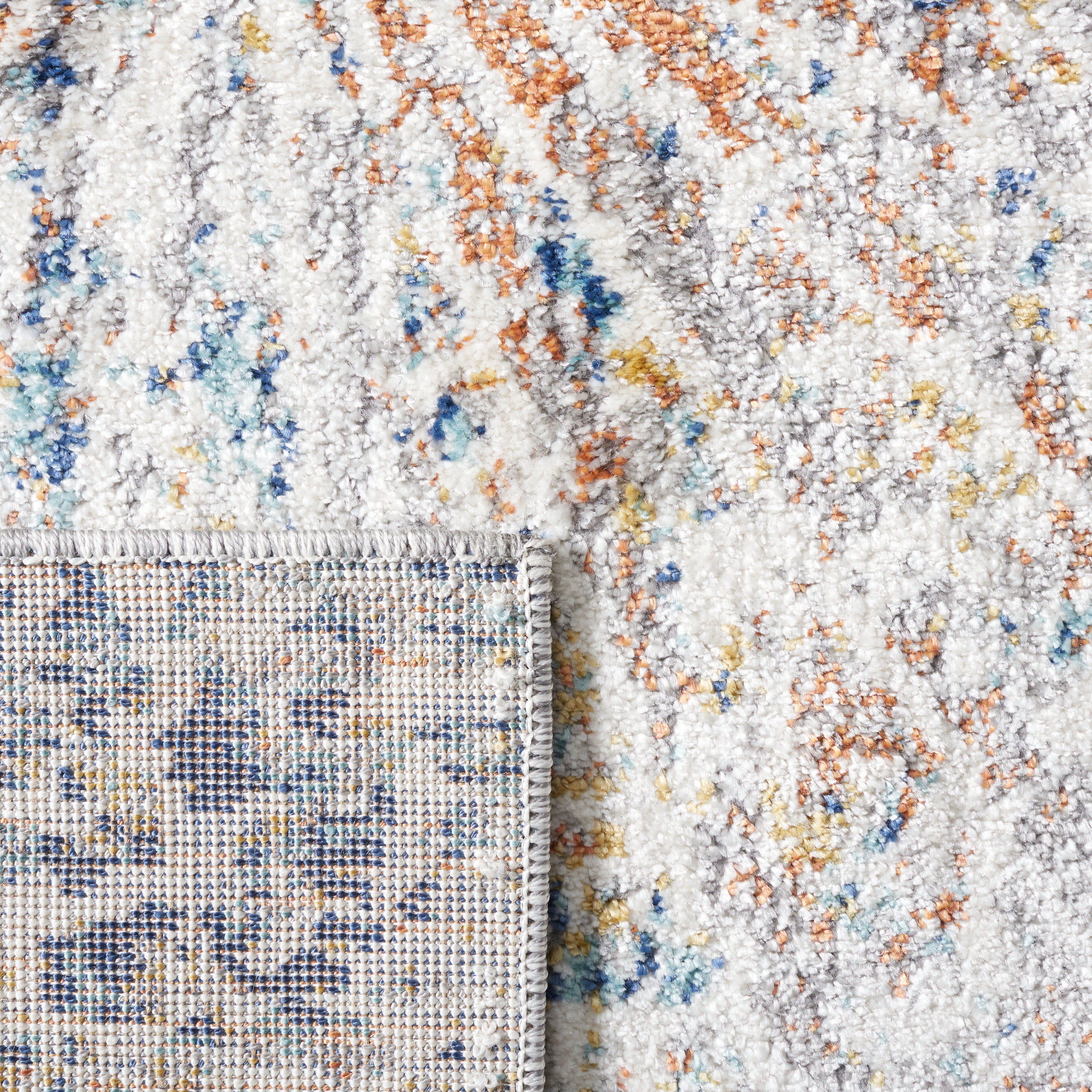 SAFAVIEH Aston Alys Abstract Area Rug, Ivory/Navy, 5'3" x 7'7"