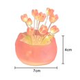 thumbnail image 4 of Night Light Handmade Furniture Decoration with Pink Pumpkin Base & 10 Tulips for Bedroom Sleeping Table Lamp, 4 of 4