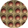 thumbnail image 1 of Ahgly Company Machine Washable Indoor Round Transitional Red Brown Area Rugs, 8' Round, 1 of 7