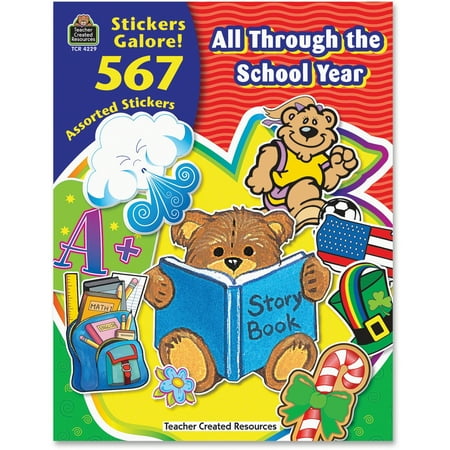 Teacher Created Resources, TCR4229, School Year Stickers Book, 567 / Pack, Assorted