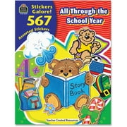 Teacher Created Resources, TCR4229, School Year Stickers Book, 567 / Pack, Assorted