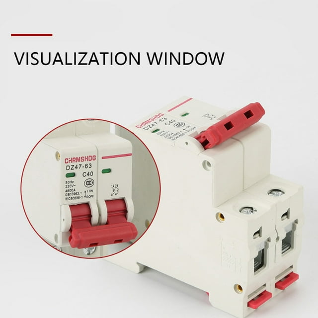 230V Home Hotel Circuit Breaker Replacement Controller Living Bedroom Single Handle Power Main Switch Controller Component Accessories 50A