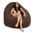 thumbnail image 2 of Jaxx Cocon Grand Fauteuil Poire pour Adultes, Chocolat (Ensemble de 1), 2 of 8