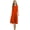 Orange, variant on Women's 3/4 Sleeve A-line and Flare Midi Long Dress