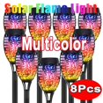thumbnail image 2 of Luces solares parpadeantes para decoración de jardín, lámparas de pie impermeables de 1/2/4/6/8 piezas, 2 of 4