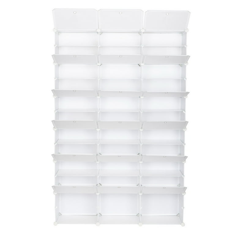 Winado 36 Cubes Portable Shoe Rack Organizer 12 Tiers Shoe Shelf Tower 72  Pairs Shoe Storage Cabinet Stand Expandable Suitable for Heels, Boots,  Slippers in Hallway Bedroom Closet Entryway, White 