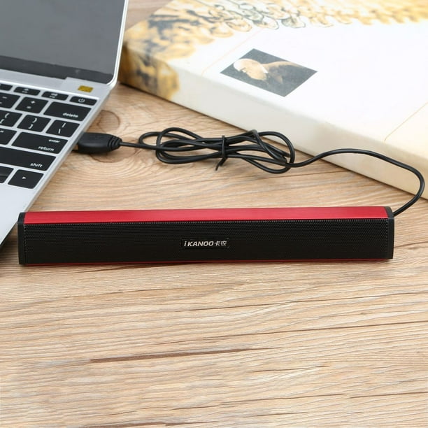 2018 Version Améliorée Ikanoo N12 Portable USB Portable Haut-Parleur Stéréo Audio Soundbar Mini Haut-Parleurs d'Ordinateur Portable USB pour Ordinateur Portable PC