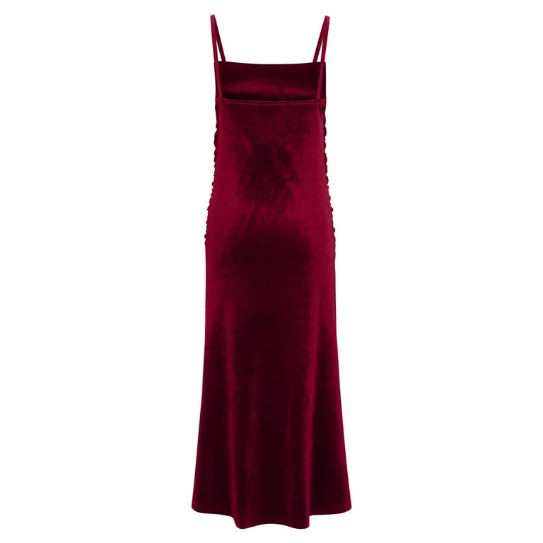 wine velvet midi dress Wine Velvet Maternity Wrap Bodycon Midi Dress