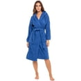 thumbnail image 2 of Notus Hooded Bathrobe for Women Soft Spa Nightgowns 100% Cotton Terry robes for men - Towel Bathrobe Unisex Terry Cloth Bathrobe, Soft Shower Spa Robe Blue XXL, 2 of 5