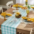 thumbnail image 2 of DII Heavyweight Check Fringe Table Runner, 2 of 4