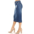 thumbnail image 2 of Fashion2Love Women's Juniors/Plus Size Destroyed Ripped Pencil Stretch Denim Skirt, 2 of 5