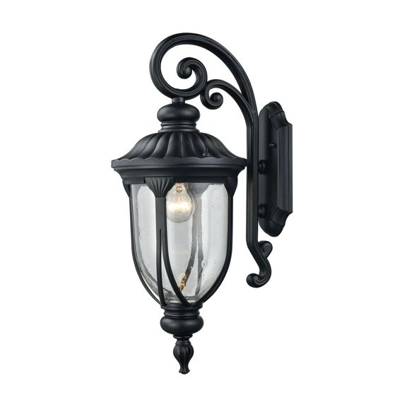 Elk Home 9-Inch Wide Outdoor Derry Hill Wall Sconce, Matte Black