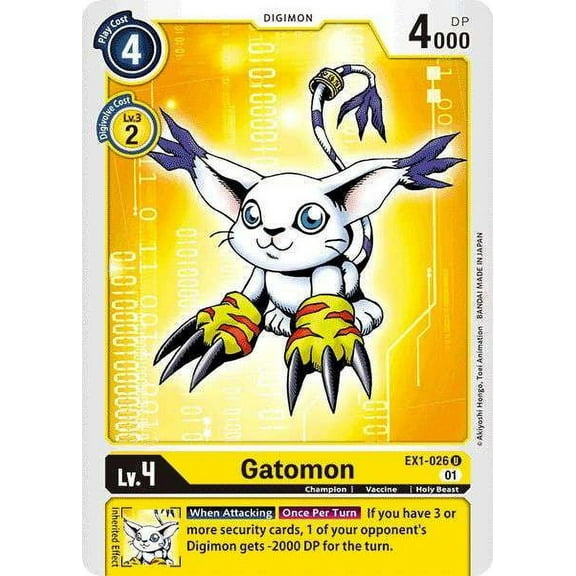 Digimon Classic Collection Uncommon Gatomon EX1-026