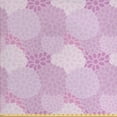 thumbnail image 1 of Floral Fabric by the Yard, Dahlia Petals Blossoming Perennial Spring Flowers Rural Flourish Pattern, Decorative Upholstery Fabric for Sofas and Home Accents, Pale Pink Pale Mauve by Ambesonne, 1 of 4