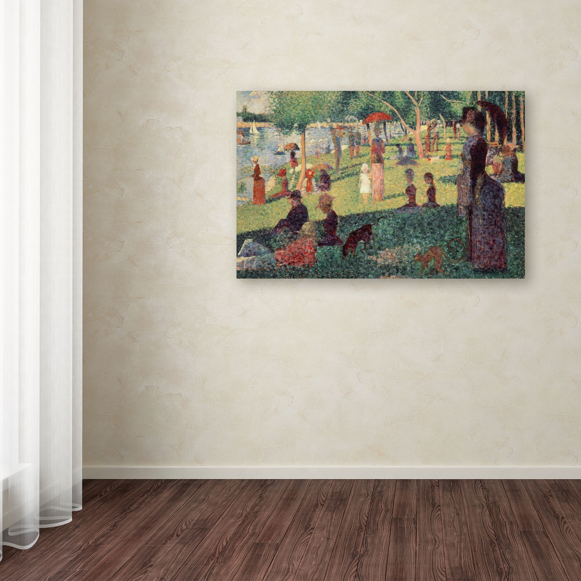 Trademark Fine Art "Study on La Grande Jatte" Canvas Art by Georges Seurat