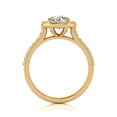 thumbnail image 3 of SuperJeweler 1 1/4 Carat Lab Grown Halo Diamond Engagement Ring In 14K Yellow Gold For Women, 3 of 6
