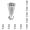 thumbnail image 1 of Monstrate Taza medidora con graduaciones Cocina Laboratorio Vaso de precipitados Harinas Salsa de azúcar Taza medidora de plástico Transparente 12.5 cm 10piezas Monstrate CBP120361, 1 of 4