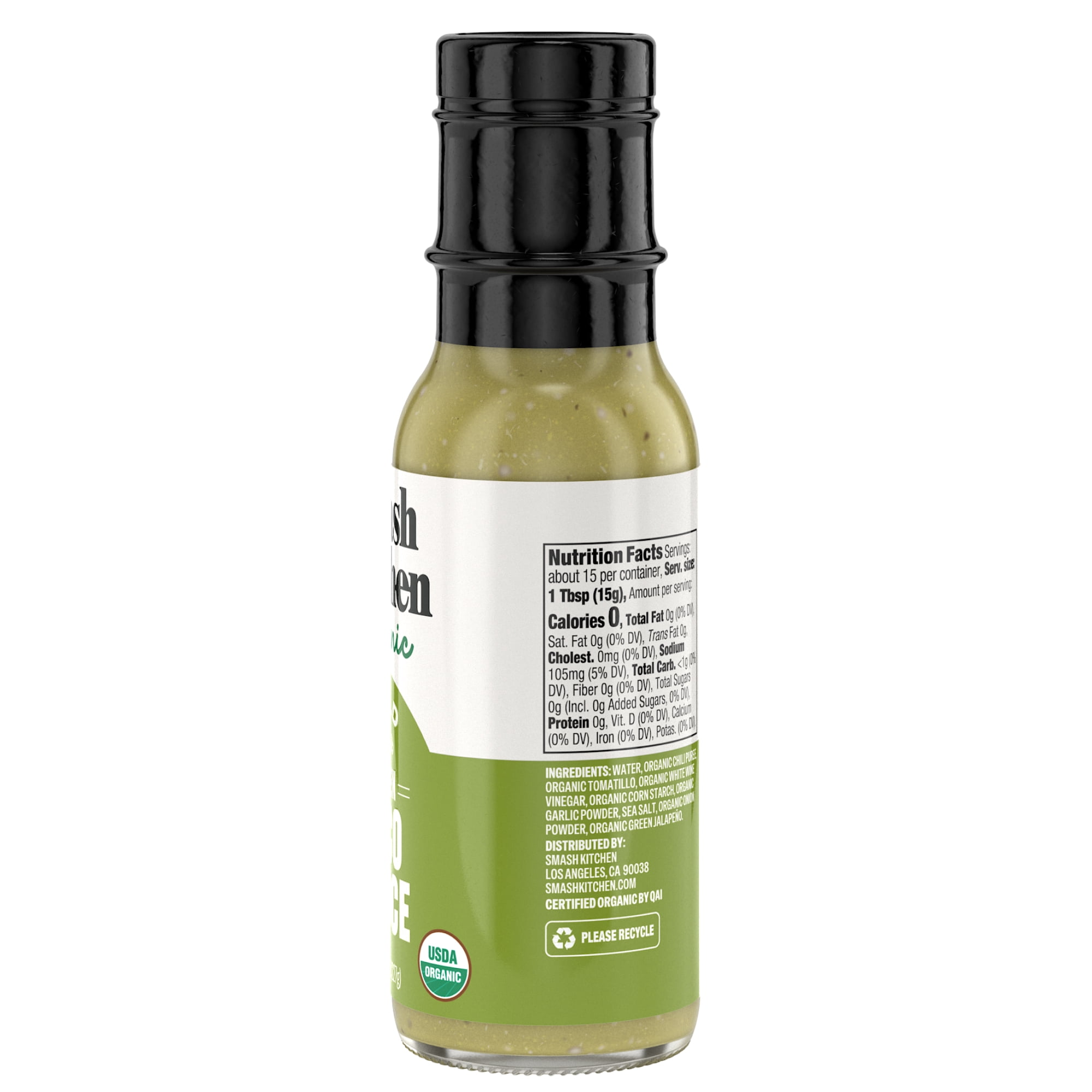 (2 pack) Smash Kitchen Organic Mild Green Taco Sauce, 8 oz