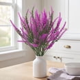 thumbnail image 2 of Spencer 8 Bundles Artificial Flowers Rose Red Flowers Lavender Bunches Plastic Faux Plants for Home Table Indoor Outdoor Decor, 2 of 8