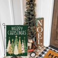 thumbnail image 4 of Merry Christmas Trees Garden Flag 12x18 Inch Double Sided Small Burlap Holiday Yard Decoration for Outside (Green), 4 of 6