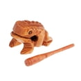 thumbnail image 3 of 4 Inches Small Frog Guiro Rasp Frog Sound Maker Solid Wood Material Musical Percussion Instrument Educational Instrument Tool with Wooden Stick, 3 of 10