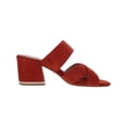 thumbnail image 2 of Kenneth Cole New York Womens Maisie Stitch Suede Square Toe Heel Sandals, 2 of 5