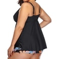 thumbnail image 4 of Women Plus Size Tankini Swimsuits Flowy 2 Pieces Bathing Suits with Shorts, 4 of 9