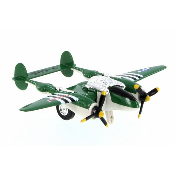 P-508 WWII Pullback Fighter, Green - Showcasts 508D - Diecast Model Toy Car (Brand New but NO BOX)