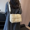 thumbnail image 4 of Bolso Hobo tejido para mujer bolso acolchado informal bolso sencillo con juego de embrague a juego, 4 of 9