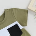 thumbnail image 5 of Bagilaanoe 2pcs Toddler Baby Boy Shorts Set Contrast Color Short Sleeve T Shirt Tops + Shorts 6M 12M 18M 24M 3T 4T Kids Casual Summer Clothes, 5 of 7