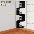 thumbnail image 2 of YOYTOO Corner Shelf Wall Mount, 5 Tier Floating Corner Storage Bookshelves for Living Room Bedroom, Black, 2 of 6