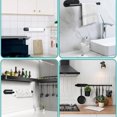 thumbnail image 2 of Soporte para papel de cocina, colgador de pañuelos adhesivo, dispensador de papel higiénico, armario de almacenamiento, servilletero, accesorios de baño, 2 of 5