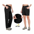 thumbnail image 2 of Pantalones de trekking negros de secado rápido y extraíbles para mujer, 2 of 4
