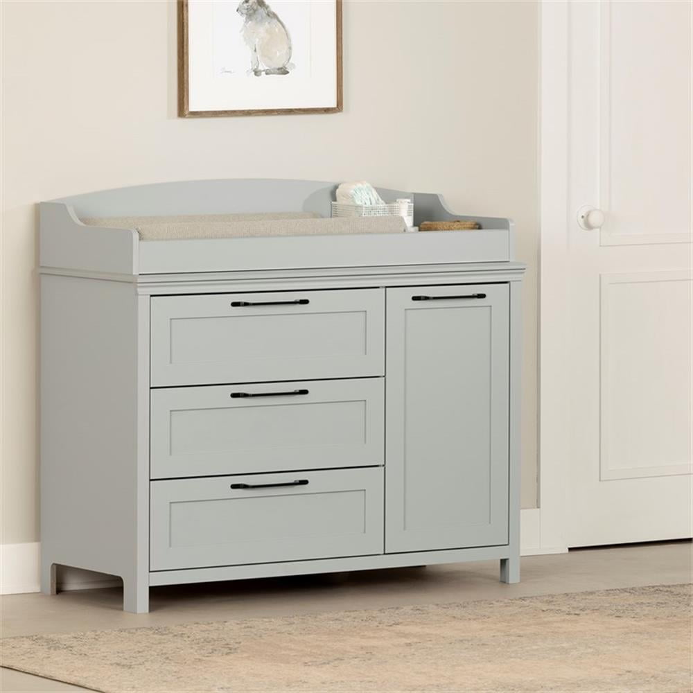 South Shore Daisie, Farmhouse Changing table, Wide Gray