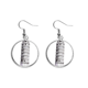 thumbnail image 1 of Michigan torre de pizza Pendientes pendientes de plata colgantes joyas señora Unbranded M, 1 of 3