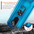 thumbnail image 4 of Cricket Influence Phone Case, AT&T Maestro Plus (V350U) Case with Tempered Glass Screen Protector (Full Coverage), Nagebee Full Body Shockproof Metal Magnetic Ring Stand Car Mount Holder Case (Blue), 4 of 7