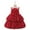 Red, variant on Girls Formal Flower Girl Dress with Layered Organza Bubble Skirt and 3D Floral Applique for Party Weddings