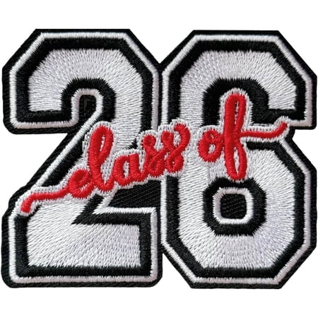 Class of 2026 Senior Graduation Student Patch, Iron-on/Sew-on Funny Patch Embroidered Applique Patches Badge for Clothing, Jackets, Backpacks, Hats, Jeans, DIY Accessories & Crafts, Bags
