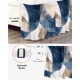 thumbnail image 3 of Navy Blue Geometric Wrap Around Bed Skirts for King Bed 18" Drop, Bed Skirt with Adjustable Elastic Belt Dust Ruffle Bed Valance for Bedroom Hotel Luxury Abstract Art Modern Bed Frame Cover, 3 of 7