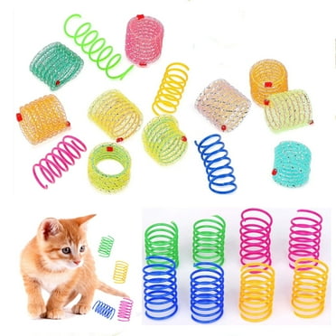 Cat Spring Toys (60 Pack), Playful Coils for Kittens, Coil Plastic for ...