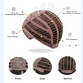 thumbnail image 4 of Shoulder-Length Short Curly Hair Wig with Bangs Natural and Voluminous Wavy Curls Women's Wig with Hair Net Heat Resistant Synthetic for Women Cosplay Party Daily Use, 4 of 4