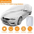 thumbnail image 2 of Car Cover TeqHome Resistant UV Protection Cover, 170T Outdoor Universal Full Cover for Sedans, 189x69x47in, 2 of 7