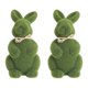 thumbnail image 3 of 2pcs Lifelike Bunny Figurine Creative Short Plush Simulation Moss Rabbit Ornaments for Easter Home Office Living Room Decoration (Green), 3 of 3
