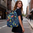 thumbnail image 3 of Yspwyqan Guitar Dinosaur School Backpack for Kids, 600D Polyester Lightweight Boys Bookbag, Multi-Pocket Fits 15.6 Laptop, Front Pocket for Elementary Middle Travel, 3 of 7
