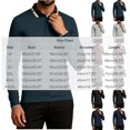 thumbnail image 4 of YOIAVAIOY Mens Contrast Collar Sweatshirt Long Sleeve Button Neck Pullovers Lightweight Slim Fit Pullover Sweatshirts Casual Business Polos Navy L, 4 of 8