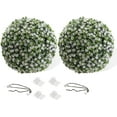 thumbnail image 2 of Accreate Decorative Topiary Balls - Indoor/Outdoor Flower Balls with Hanging Chains, White 15in, 2 of 7